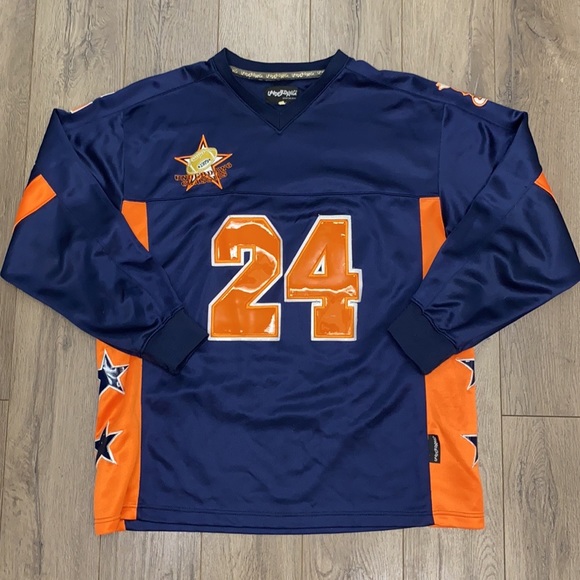 Underdawg Classics Chi Town Athletiks #24 Navy/Orange Field Team Jersey - Picture 1 of 11